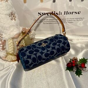 Coach Nolita Barrel Bag In Signature Denim CZ459